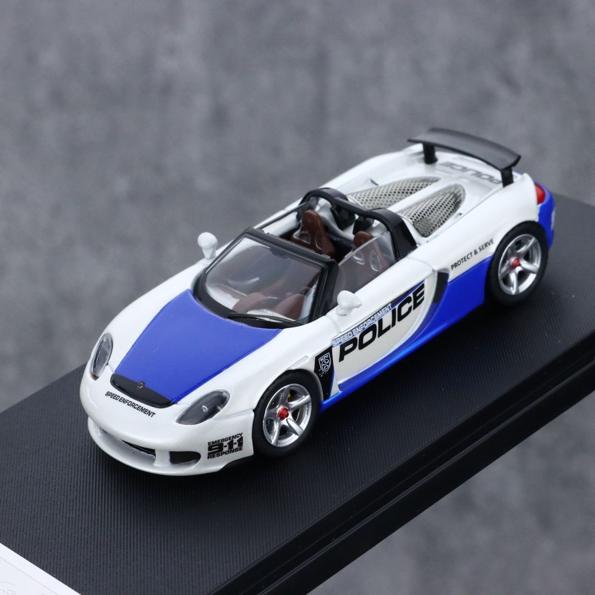 funny model 1/64 Diecast Model Car Porsche Carrera GT police car (from LAPD MODELS)