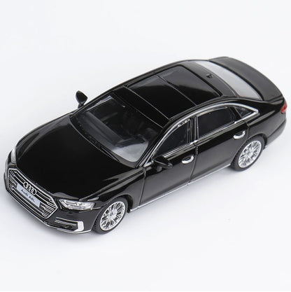 JKM 1/64 Diecast Model Car Audi A8L black car  (from LAPD MODELS)