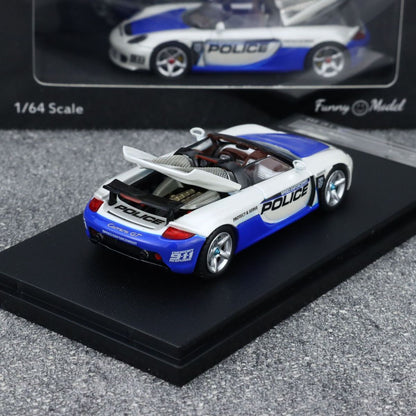 funny model 1/64 Diecast Model Car Porsche Carrera GT police car (from LAPD MODELS)