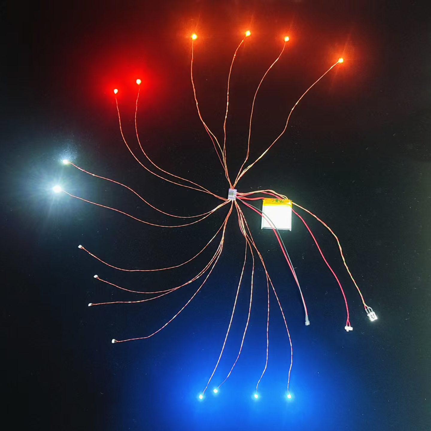 1/24 or 1/18 Scale police car model adaptation LED Upgrade light kits (LAPDMODELS-SUPER)