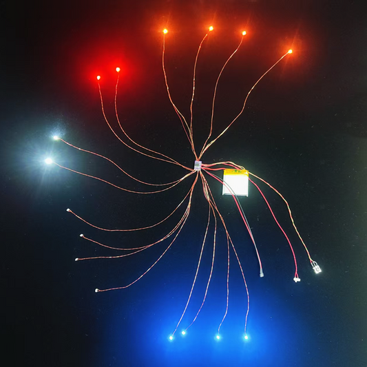 1/24 or 1/18 Scale police car model adaptation LED Upgrade light kits (LAPDMODELS-SUPER)