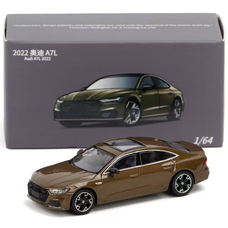 JKM 1/64 Diecast Model Car Audi A7L black car  (from LAPD MODELS)