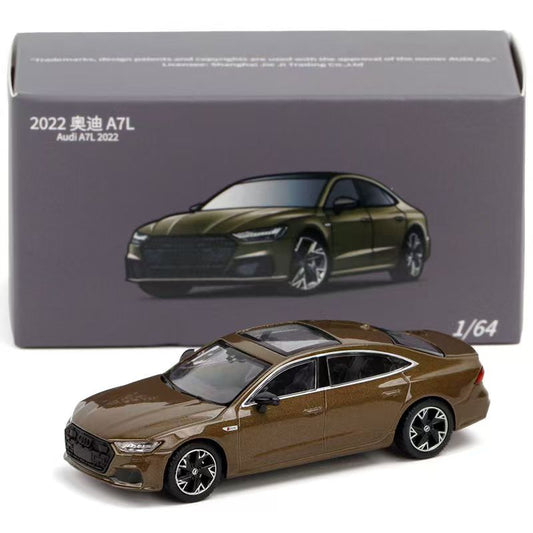 JKM 1/64 Diecast Model Car Audi A7L black car  (from LAPD MODELS)