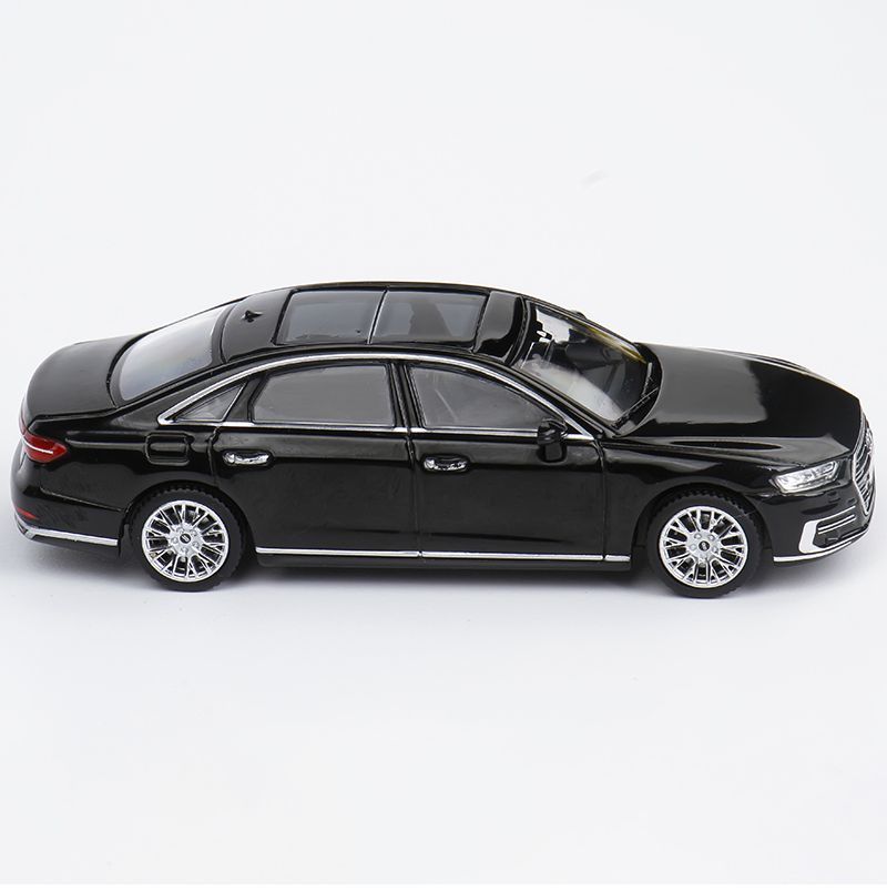 JKM 1/64 Diecast Model Car Audi A8L black car  (from LAPD MODELS)