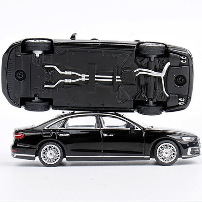 JKM 1/64 Diecast Model Car Audi A8L black car  (from LAPD MODELS)