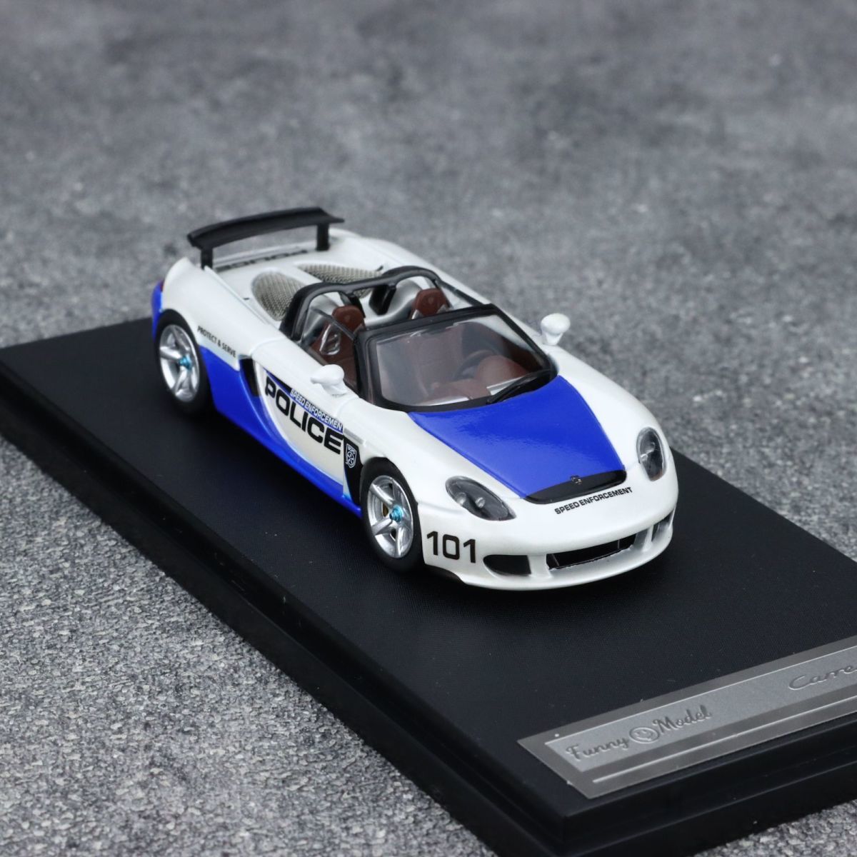 funny model 1/64 Diecast Model Car Porsche Carrera GT police car (from LAPD MODELS)