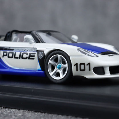 funny model 1/64 Diecast Model Car Porsche Carrera GT police car (from LAPD MODELS)
