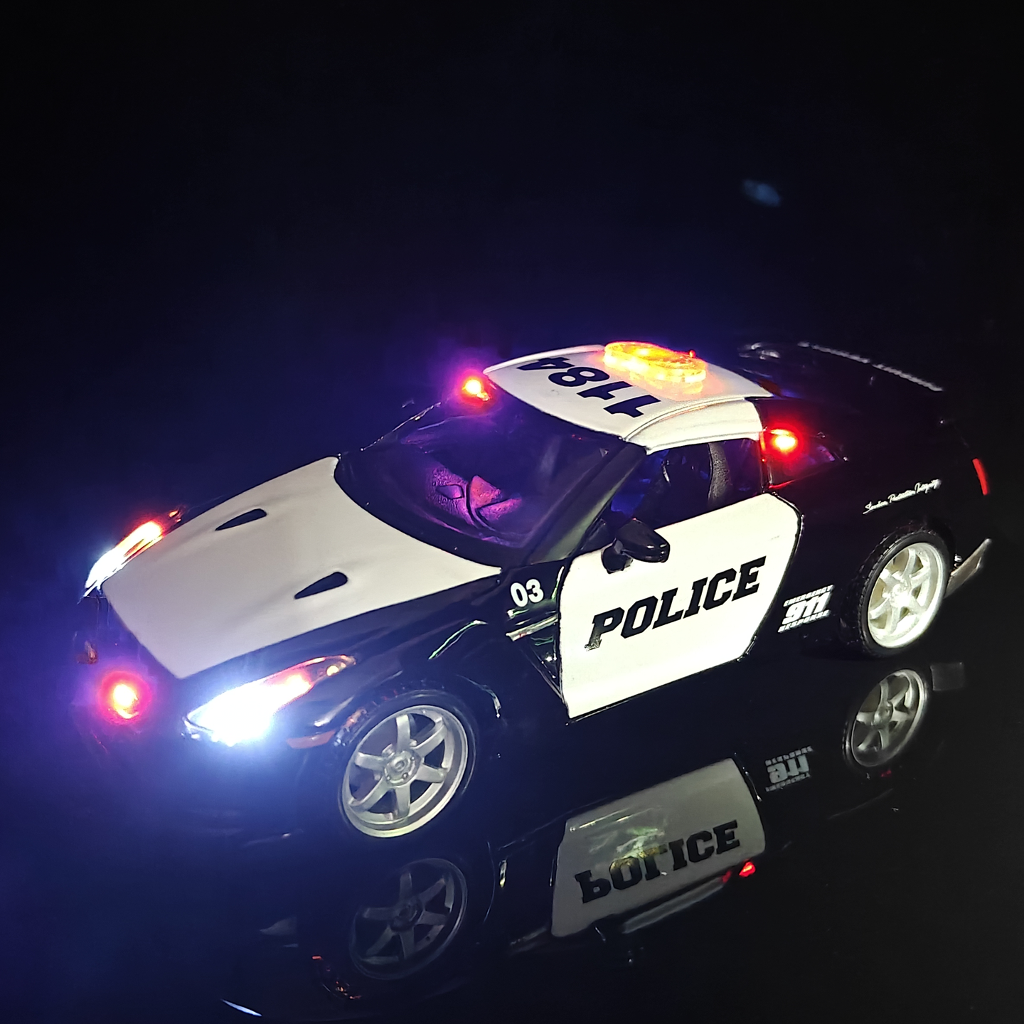 1/24 or 1/18 Scale police car model adaptation LED Upgrade light kits (LAPDMODELS-SUPER)
